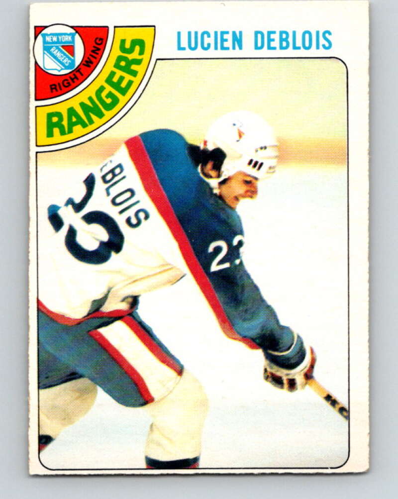 1978-79 O-Pee-Chee #136 Lucien DeBlois RC Rookie Rangers  V22822
