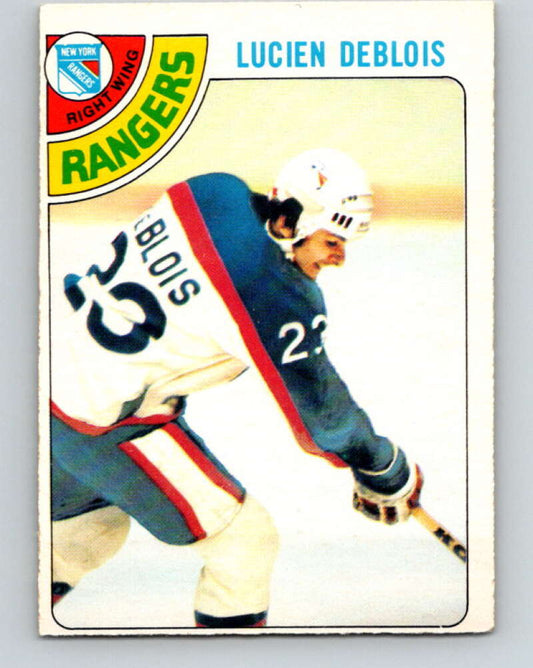 1978-79 O-Pee-Chee #136 Lucien DeBlois RC Rookie Rangers  V22822