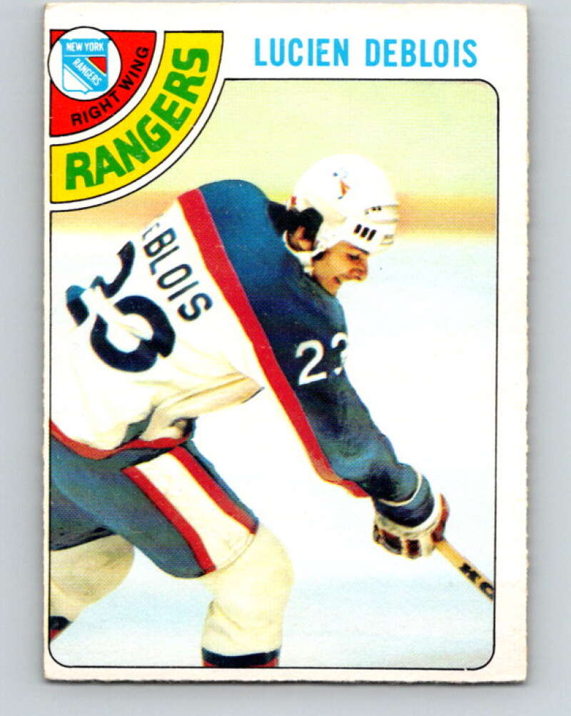 1978-79 O-Pee-Chee #136 Lucien DeBlois RC Rookie Rangers  V22824