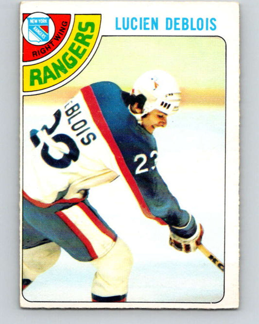 1978-79 O-Pee-Chee #136 Lucien DeBlois RC Rookie Rangers  V22824