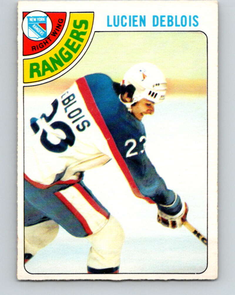 1978-79 O-Pee-Chee #136 Lucien DeBlois RC Rookie Rangers  V22825