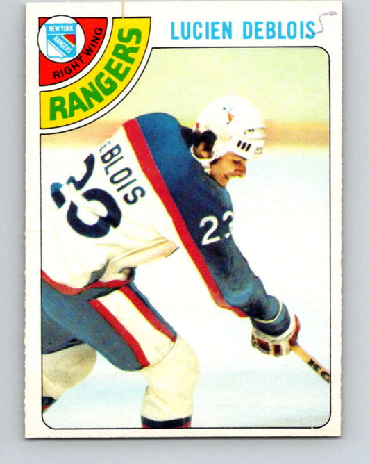 1978-79 O-Pee-Chee #136 Lucien DeBlois RC Rookie Rangers  V22826