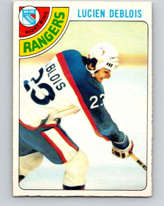1978-79 O-Pee-Chee #136 Lucien DeBlois RC Rookie Rangers  V22827