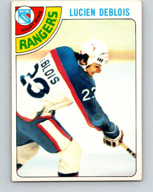 1978-79 O-Pee-Chee #136 Lucien DeBlois RC Rookie Rangers  V22828