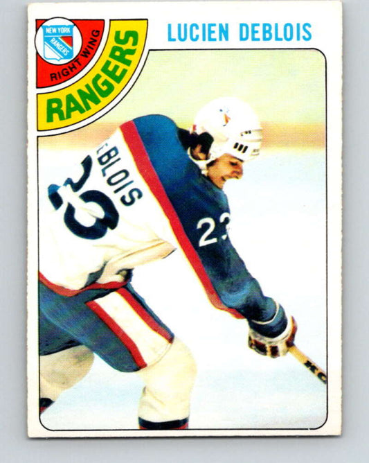 1978-79 O-Pee-Chee #136 Lucien DeBlois RC Rookie Rangers  V22829