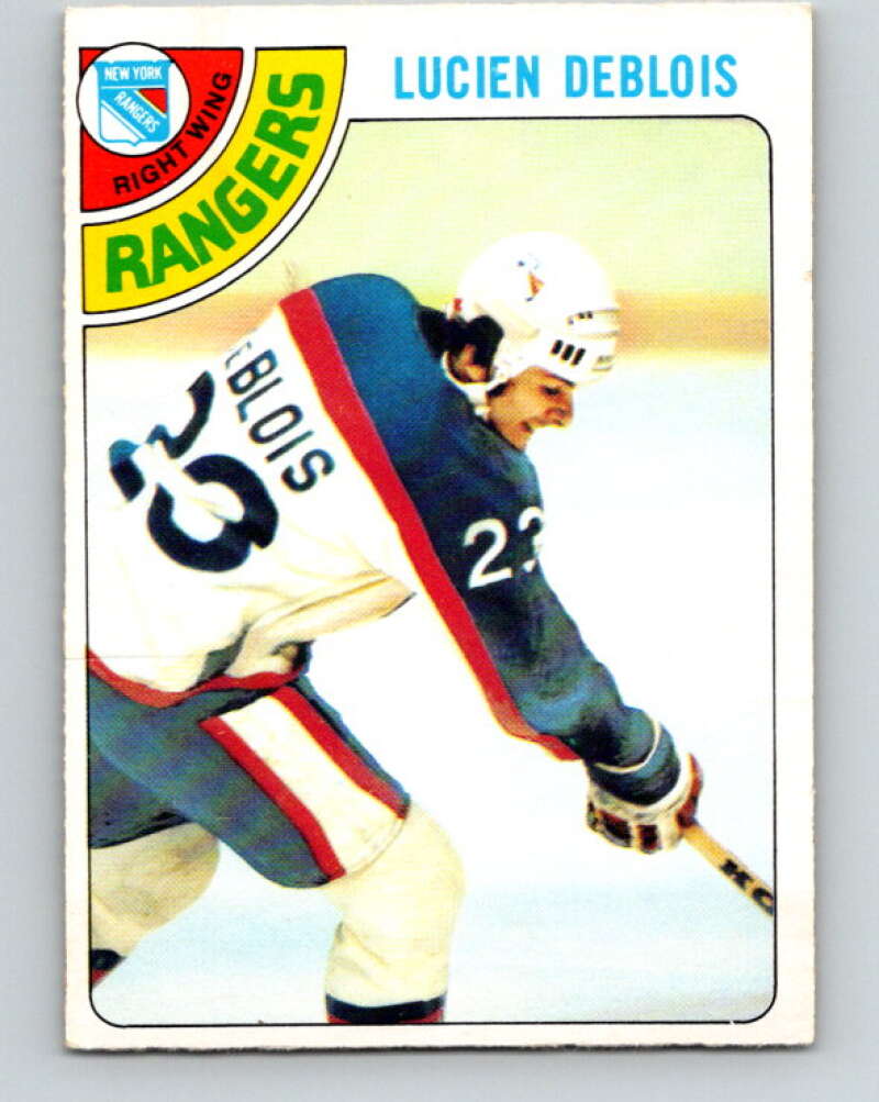1978-79 O-Pee-Chee #136 Lucien DeBlois RC Rookie Rangers  V22830