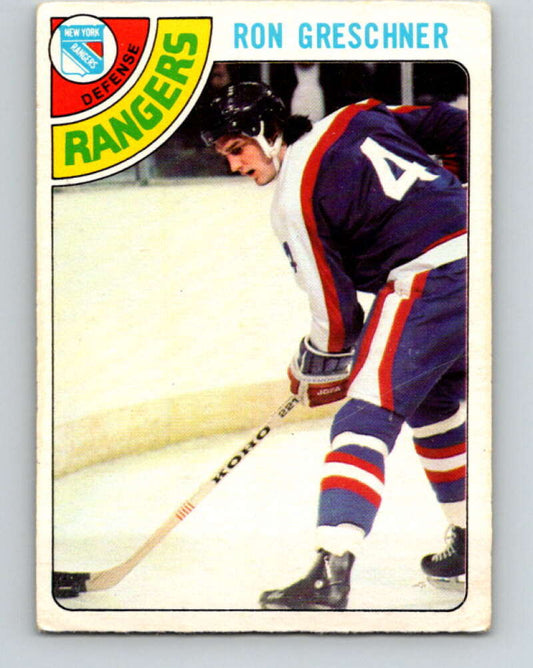 1978-79 O-Pee-Chee #154 Ron Greschner  New York Rangers  V23056