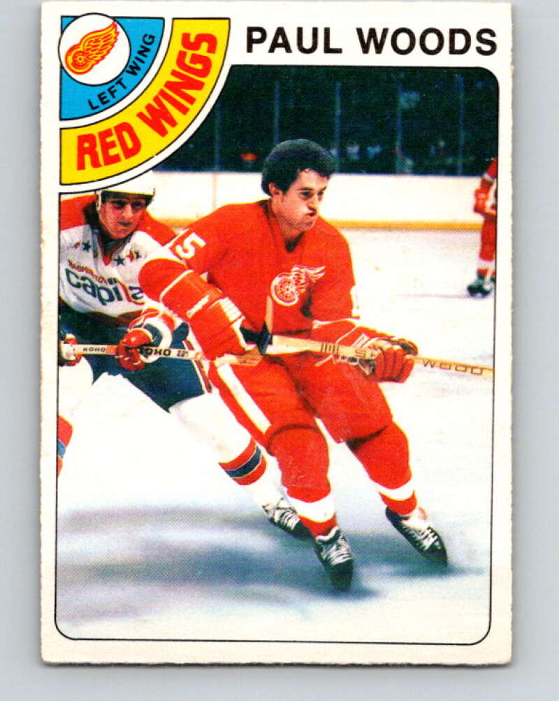 1978-79 O-Pee-Chee #159 Paul Woods RC Rookie Red Wings  V23115