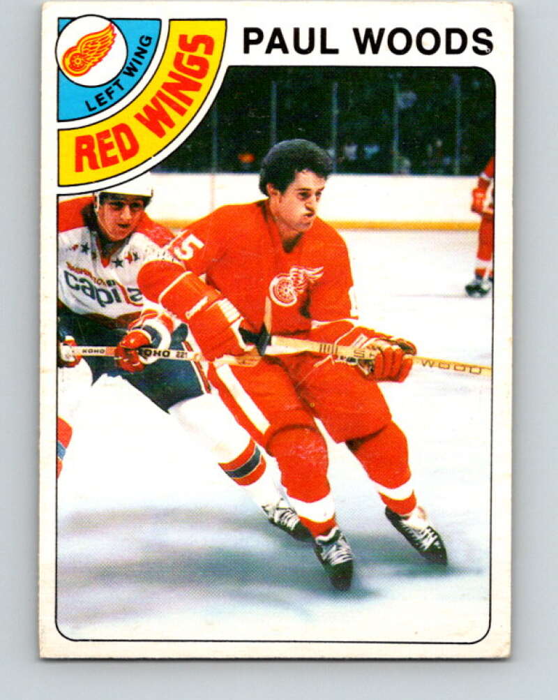 1978-79 O-Pee-Chee #159 Paul Woods RC Rookie Red Wings  V23117