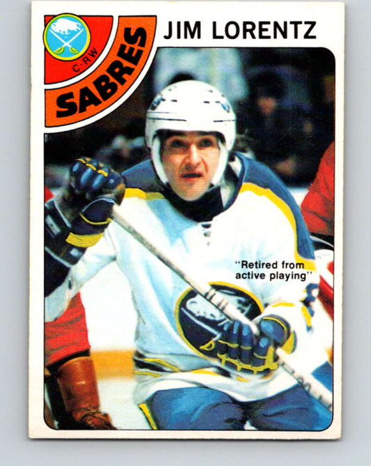 1978-79 O-Pee-Chee #161 Jim Lorentz  Buffalo Sabres  V23137