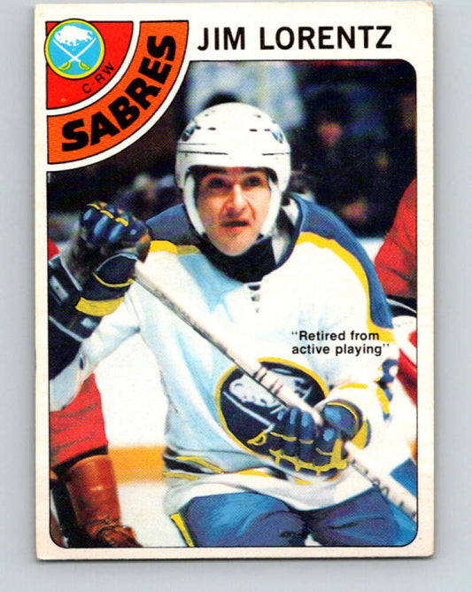 1978-79 O-Pee-Chee #161 Jim Lorentz  Buffalo Sabres  V23140
