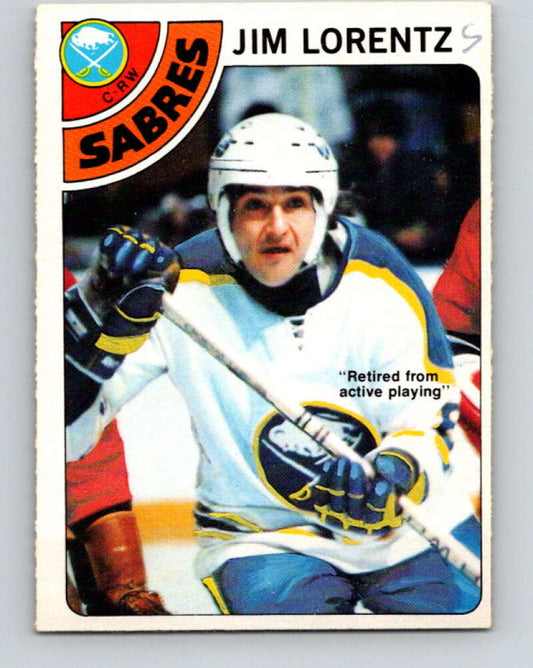 1978-79 O-Pee-Chee #161 Jim Lorentz  Buffalo Sabres  V23143