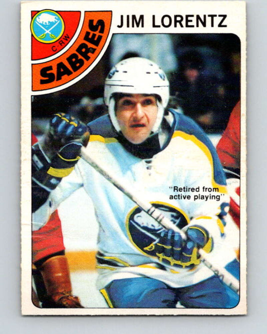 1978-79 O-Pee-Chee #161 Jim Lorentz  Buffalo Sabres  V23144