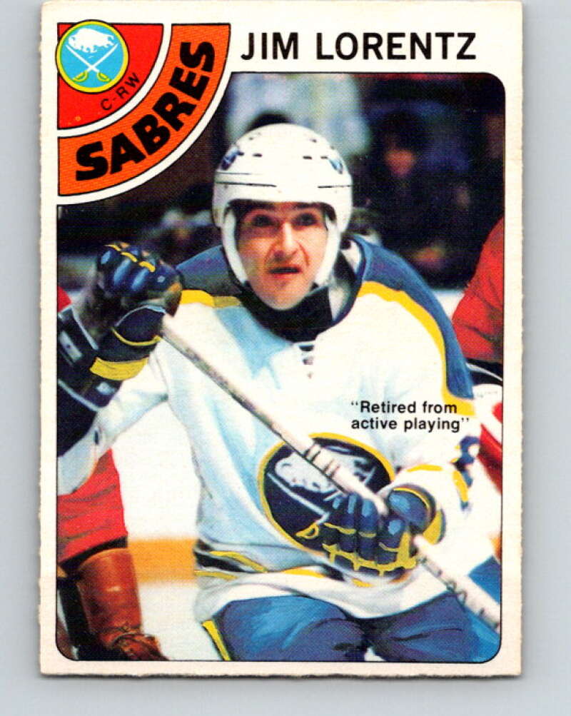 1978-79 O-Pee-Chee #161 Jim Lorentz  Buffalo Sabres  V23145