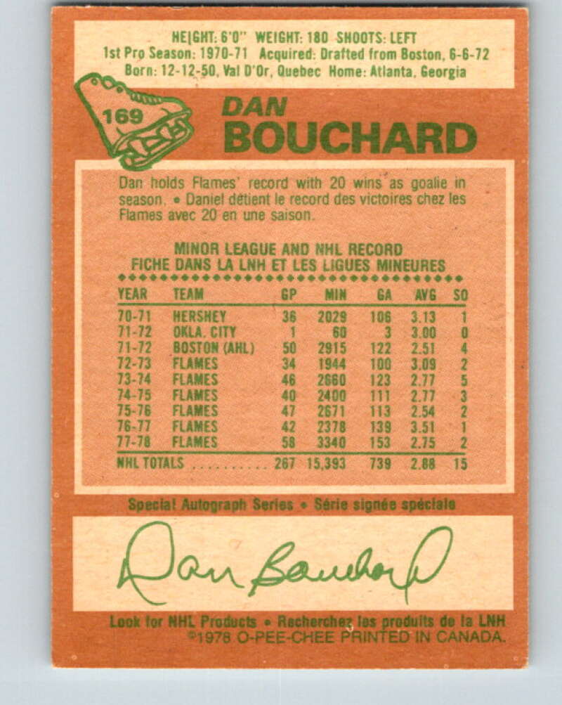 1978-79 O-Pee-Chee #169 Dan Bouchard  Atlanta Flames  V23240