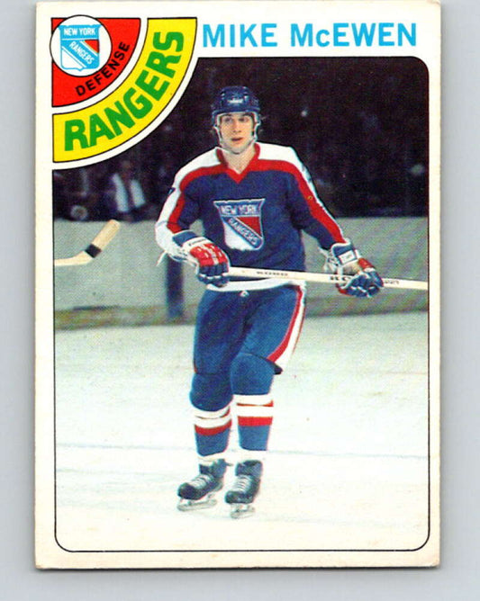1978-79 O-Pee-Chee #187 Mike McEwen  New York Rangers  V23525
