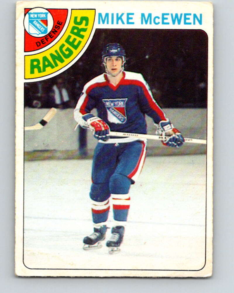1978-79 O-Pee-Chee #187 Mike McEwen  New York Rangers  V23526