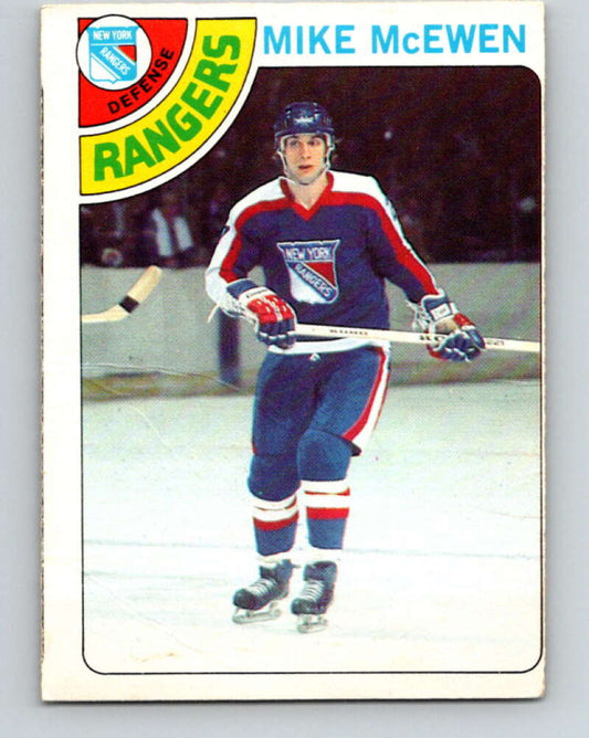 1978-79 O-Pee-Chee #187 Mike McEwen  New York Rangers  V23530