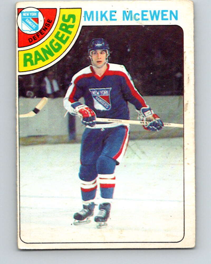 1978-79 O-Pee-Chee #187 Mike McEwen  New York Rangers  V23532