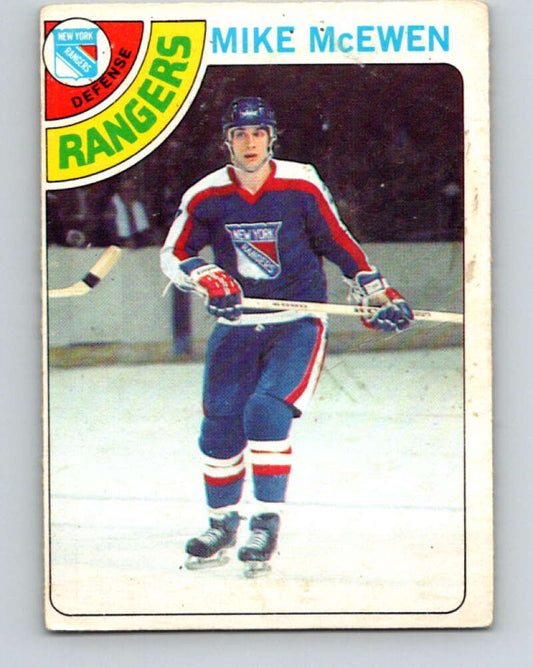 1978-79 O-Pee-Chee #187 Mike McEwen  New York Rangers  V23532