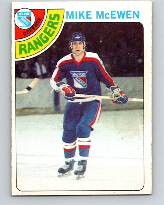 1978-79 O-Pee-Chee #187 Mike McEwen  New York Rangers  V23533