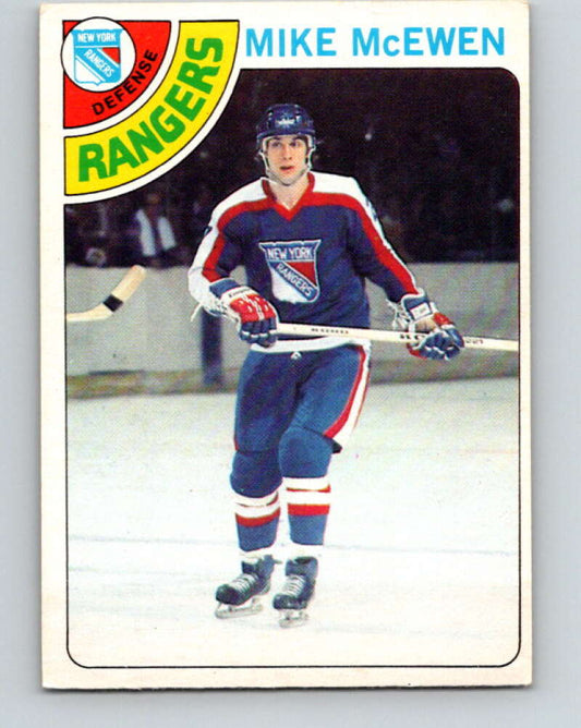 1978-79 O-Pee-Chee #187 Mike McEwen  New York Rangers  V23535