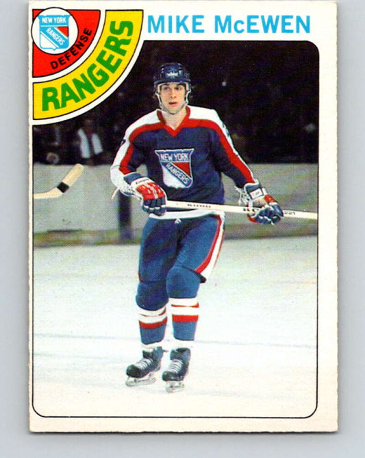 1978-79 O-Pee-Chee #187 Mike McEwen  New York Rangers  V23536