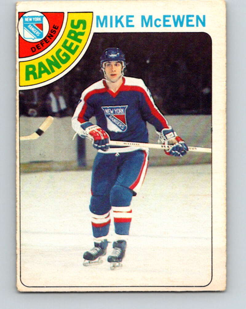 1978-79 O-Pee-Chee #187 Mike McEwen  New York Rangers  V23537