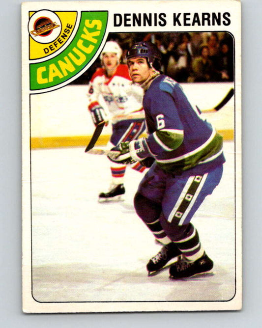 1978-79 O-Pee-Chee #191 Dennis Kearns  Vancouver Canucks  V23576
