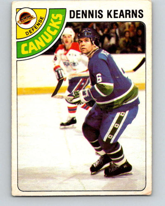 1978-79 O-Pee-Chee #191 Dennis Kearns  Vancouver Canucks  V23577
