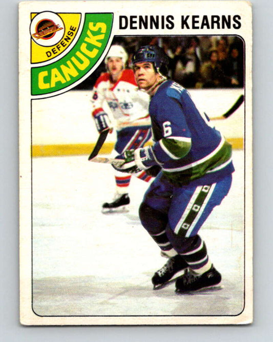 1978-79 O-Pee-Chee #191 Dennis Kearns  Vancouver Canucks  V23578