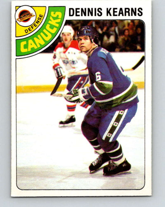 1978-79 O-Pee-Chee #191 Dennis Kearns  Vancouver Canucks  V23580