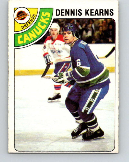 1978-79 O-Pee-Chee #191 Dennis Kearns  Vancouver Canucks  V23581