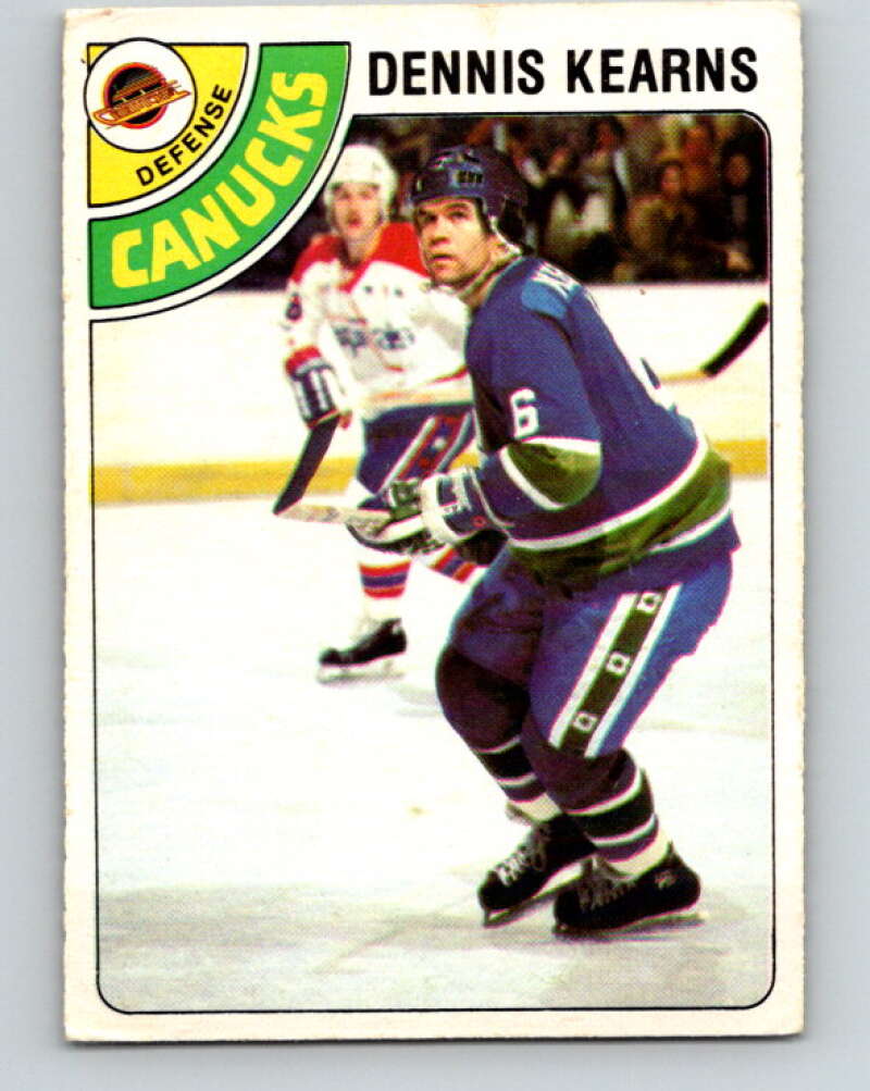 1978-79 O-Pee-Chee #191 Dennis Kearns  Vancouver Canucks  V23582