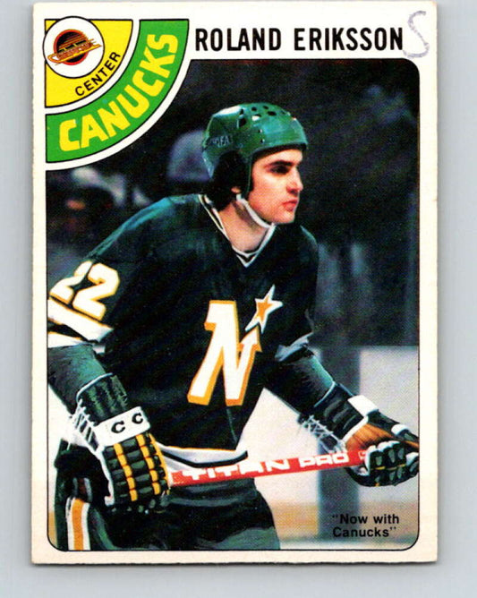 1978-79 O-Pee-Chee #241 Roland Eriksson  Vancouver Canucks  V24273