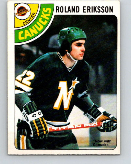 1978-79 O-Pee-Chee #241 Roland Eriksson  Vancouver Canucks  V24274