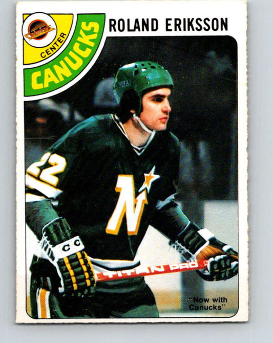 1978-79 O-Pee-Chee #241 Roland Eriksson  Vancouver Canucks  V24276