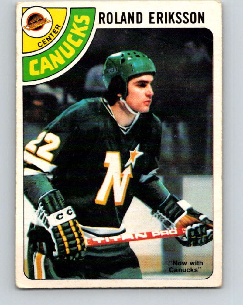 1978-79 O-Pee-Chee #241 Roland Eriksson  Vancouver Canucks  V24277