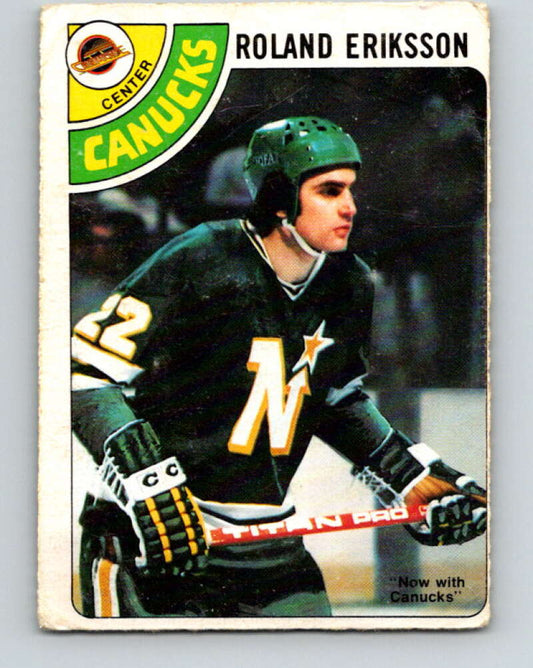 1978-79 O-Pee-Chee #241 Roland Eriksson  Vancouver Canucks  V24278
