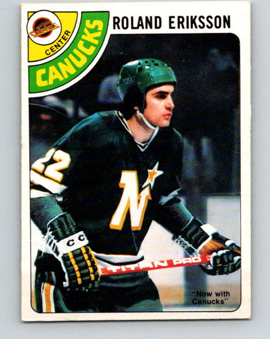 1978-79 O-Pee-Chee #241 Roland Eriksson  Vancouver Canucks  V24282