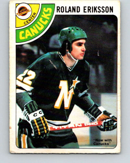 1978-79 O-Pee-Chee #241 Roland Eriksson  Vancouver Canucks  V24283