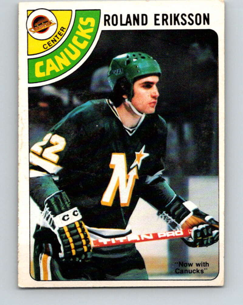 1978-79 O-Pee-Chee #241 Roland Eriksson  Vancouver Canucks  V24284