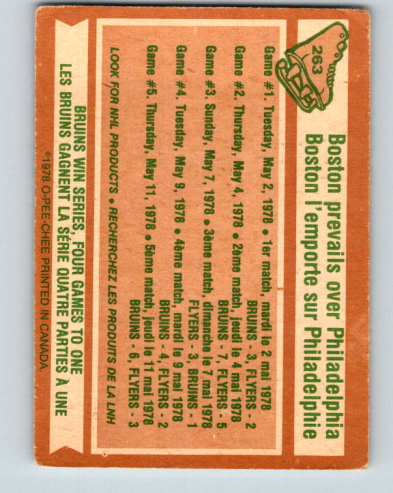 1978-79 O-Pee-Chee #263 Stanley Cup Semi-Finals   V24573