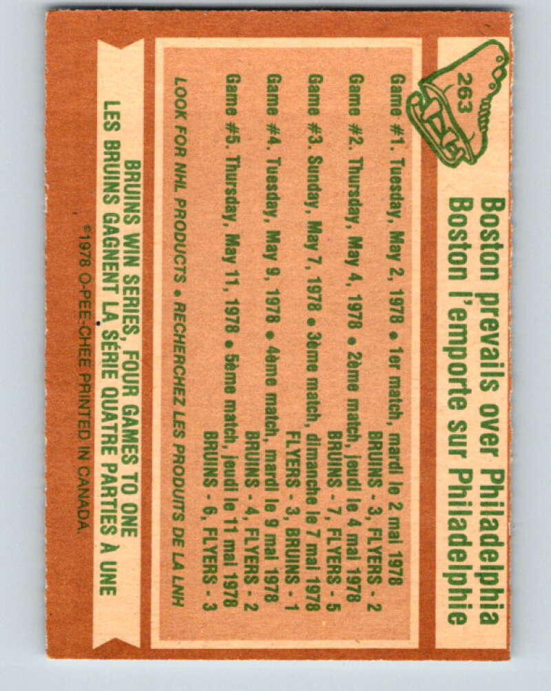 1978-79 O-Pee-Chee #263 Stanley Cup Semi-Finals   V24581