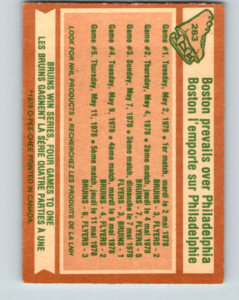1978-79 O-Pee-Chee #263 Stanley Cup Semi-Finals   V24583