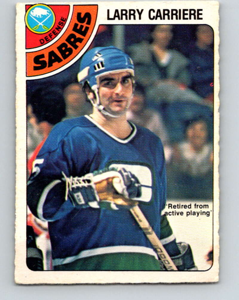 1978-79 O-Pee-Chee #272 Larry Carriere  Buffalo Sabres  V24677
