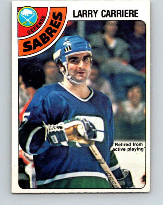 1978-79 O-Pee-Chee #272 Larry Carriere  Buffalo Sabres  V24680