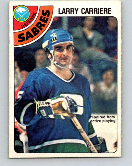 1978-79 O-Pee-Chee #272 Larry Carriere  Buffalo Sabres  V24681