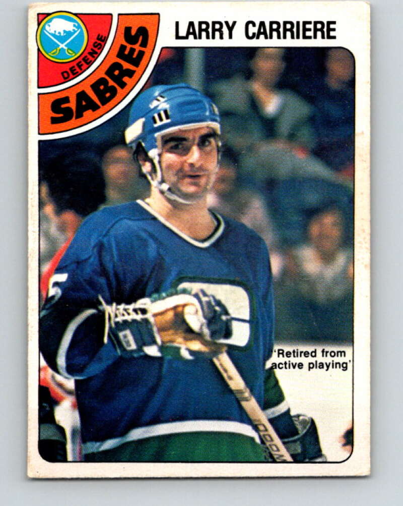 1978-79 O-Pee-Chee #272 Larry Carriere  Buffalo Sabres  V24682