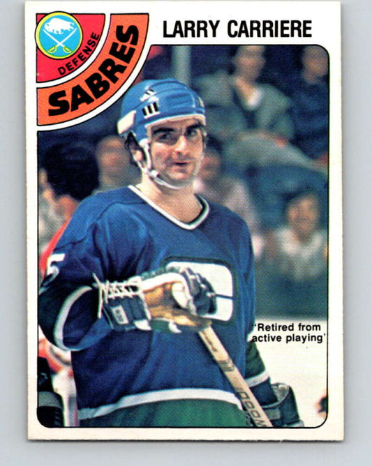 1978-79 O-Pee-Chee #272 Larry Carriere  Buffalo Sabres  V24683